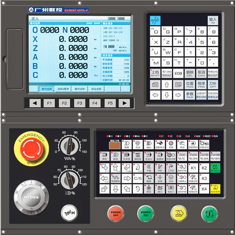 GSK980TDc-H Turning Center Analog CNC Price with two 110 mm flange motors & 7.5 HP Servo Spindle Motor Control